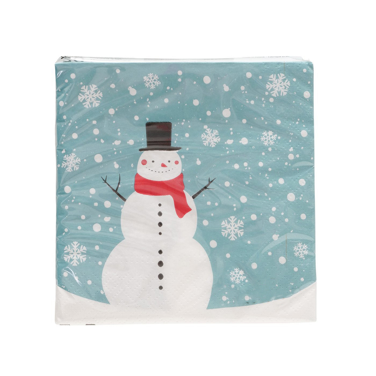 ΧΑΡΤΟΠΕΤΣΕΤΑ ΧΙΟΝΟΝΘΡΩΠΟΣ Snowman 20τμχ ΤΙΡΚΟΥΑΖ ΛΕΥΚΟ ΧΑΡΤΙ image