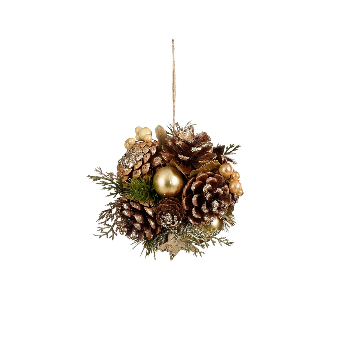 ΣΤΟΛΙΔΙ ΜΕ ΚΟΥΚΟΥΝΑΡΙΑ ΧΡΥΣΕΣ ΜΠΑΛΕΣ h12 D12cm image