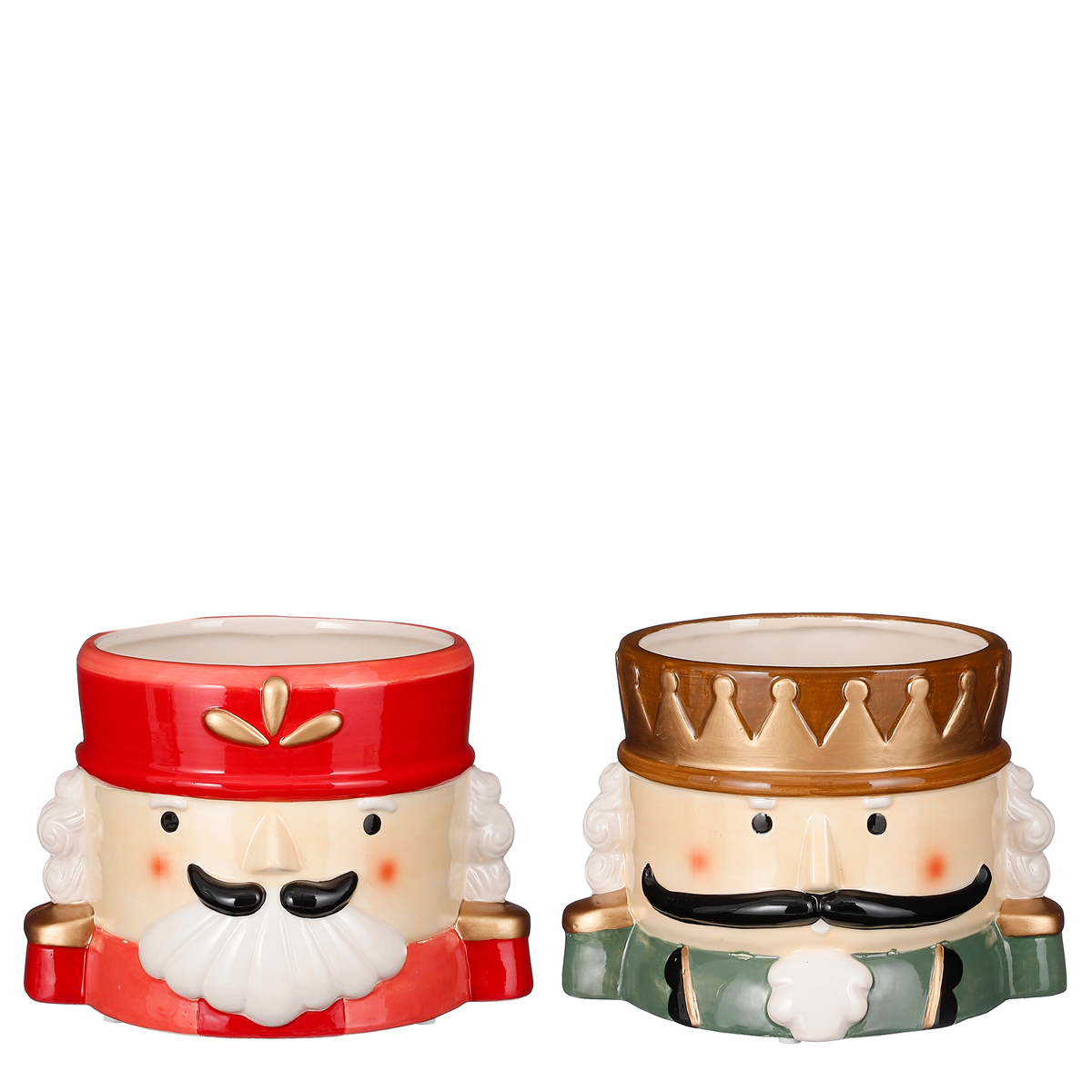 ΚΑΣΠΩ 2/ass ΚΑΡΥΟΘΡΑΥΣΤΗΣ ΚΟΚΚΙΝΟ/ΠΡΑΣΙΝΟ - L18 w16 h13cm dolomite image