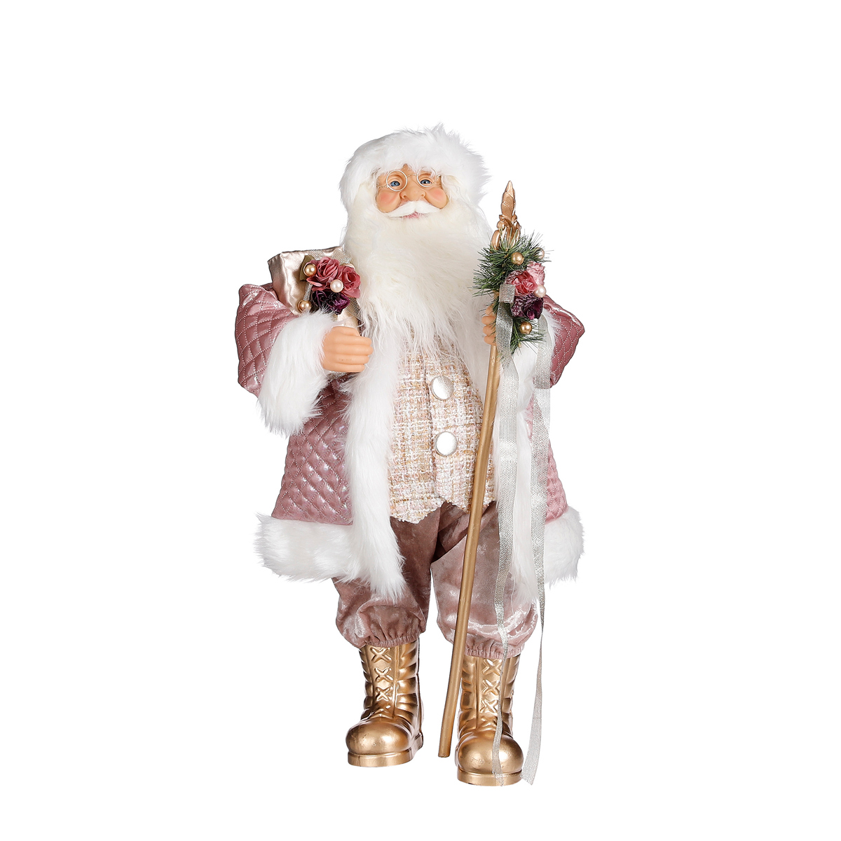 ΑΙ ΒΑΣΙΛΗΣ ΡΟΖ/ΧΡΥΣΟ ΦΙΓΟΥΡΑ - l31xw21xh63cm polyester image