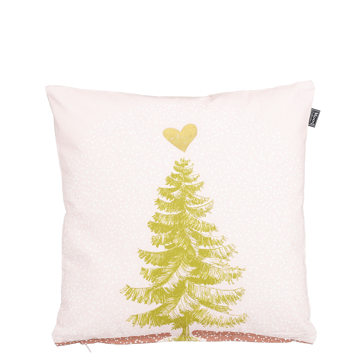 ΜΑΞΙΛΑΡΙ ΜΕ ΧΡΙΣΤ/ΚΟ ΔΕΝΤΡΟ tree ΜΠΕΖ/ΧΡΥΣΟ 45Χ45Χ10cm cotton image