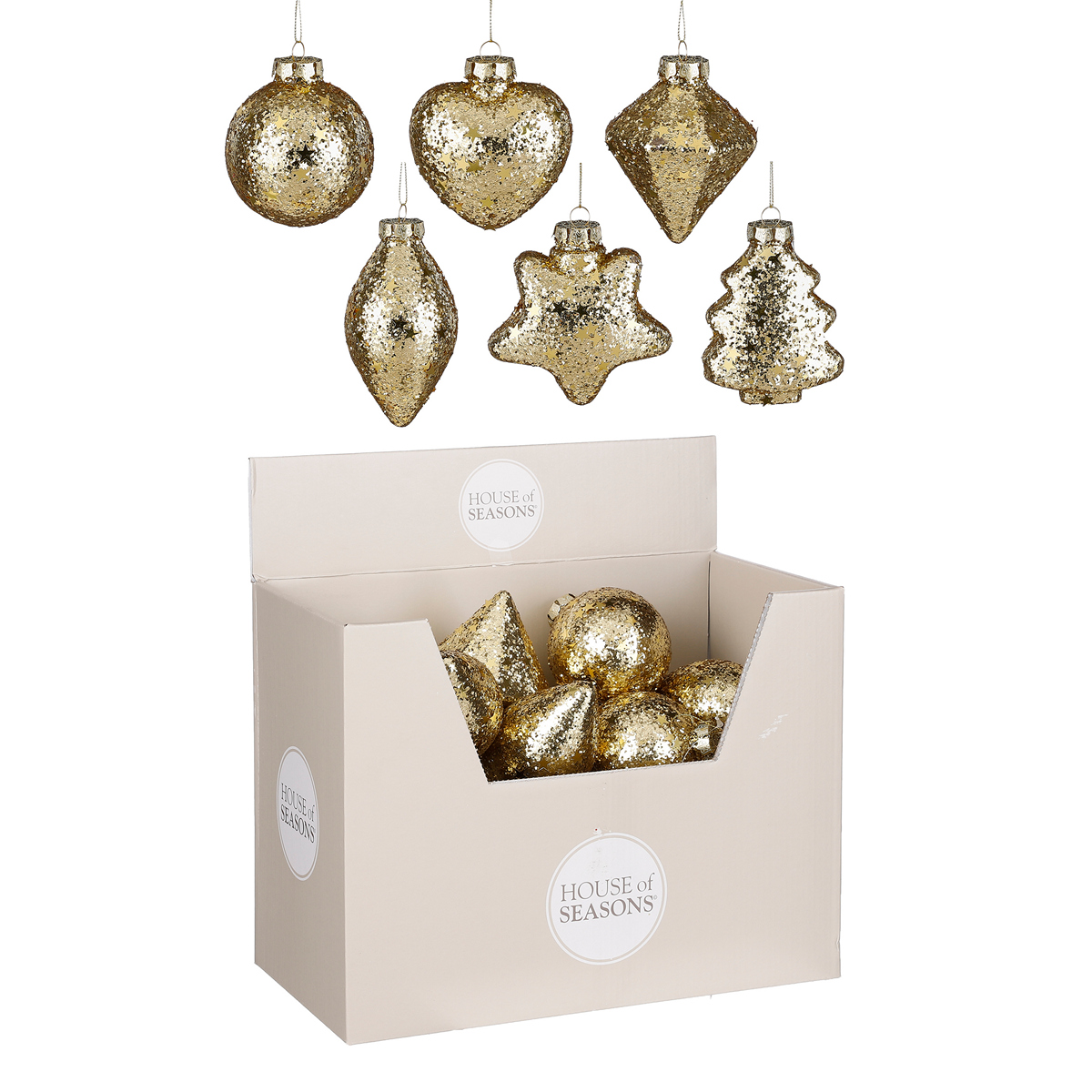 ΣΤΟΛΙΔΙ xmas 6/ass ΧΡΥΣΟ - D10cm PE (polyethylene) image