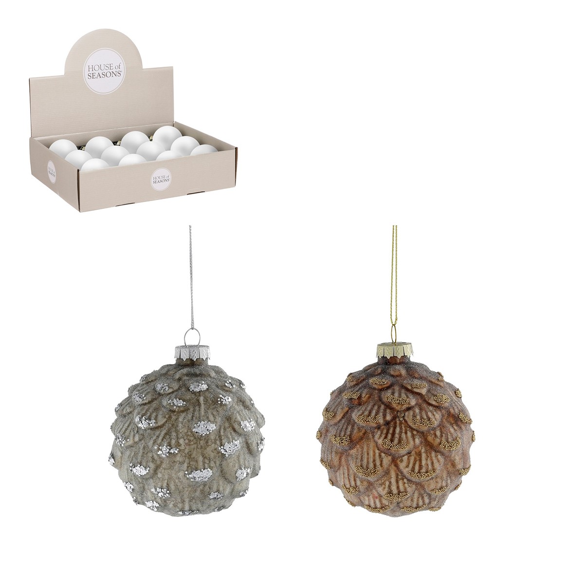 ΜΠΑΛΑ 2/ass ΚΟΥΚΟΥΝΑΡΙ ΑΣΗΜΙ ΚΑΦΕ D8cm ΓΥΑΛΙ image