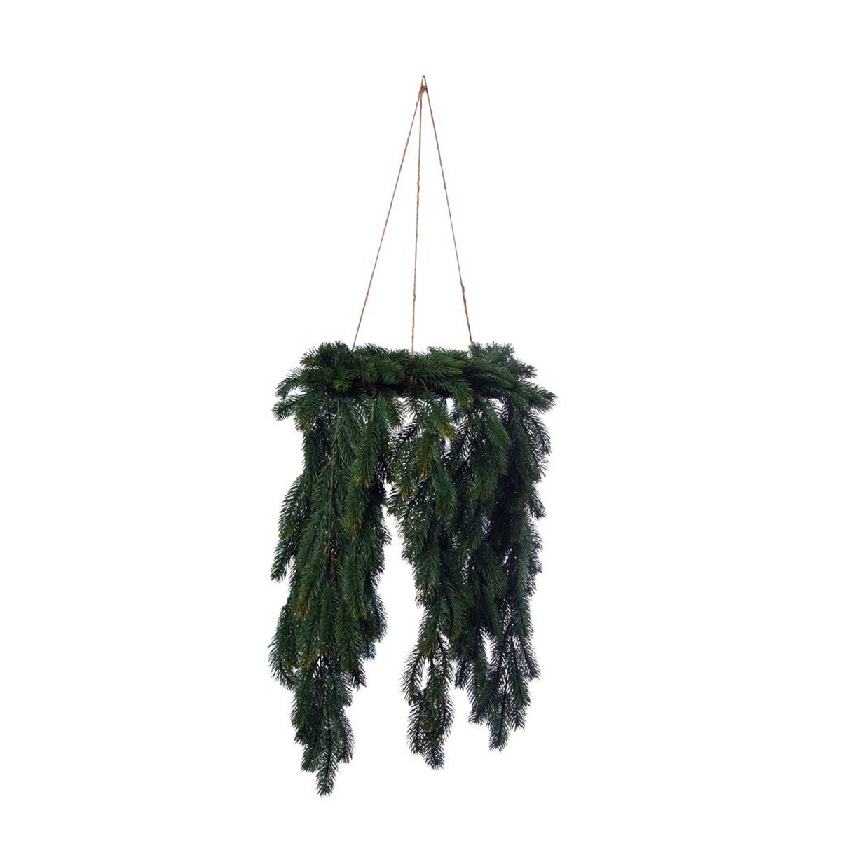 ΣΤΕΦΑΝΙ ΕΛΑΤΟ ΚΡΕΜΑΣΤΟ ΠΡΑΣΙΝΟ H70CM D40CM image