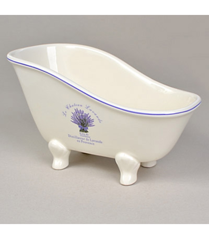 # ΜΠΑΝΙΕΡΑ ΓΙΑ ΣΦΟΥΓΓΑΡΙ ΠΟΡΣΕΛΑΙΝΙΝΗ "LE CHATEAU LAVANDE" 25.5 X 13.5 X 14 CM image