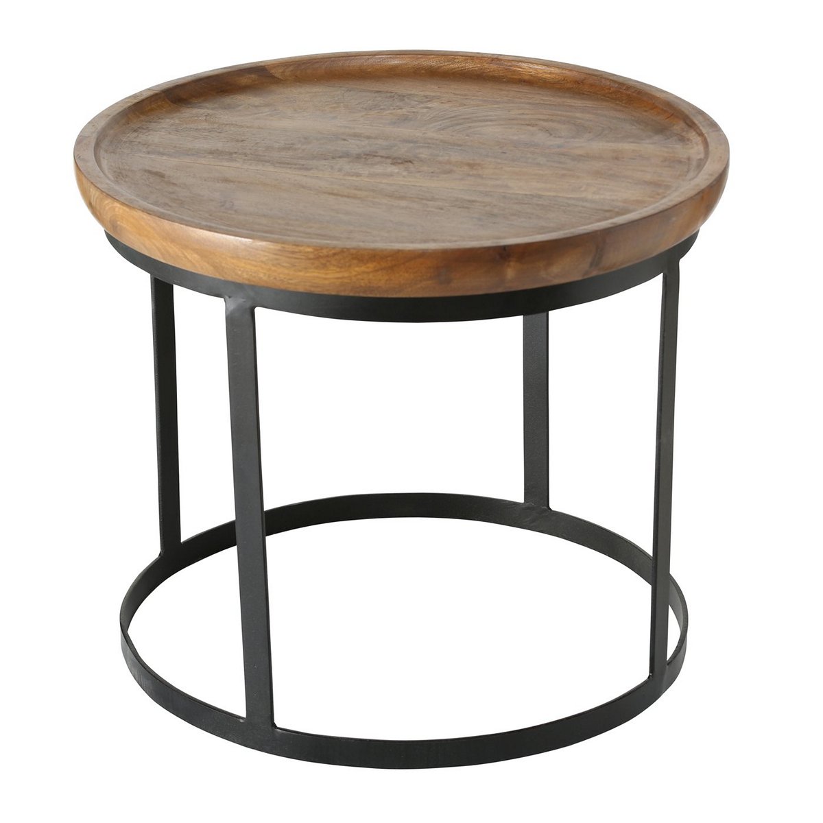 ΤΡΑΠΕΖΙ ΒΟΗΘΗΤΙΚΟ ΞΥΛΟ ΜΕΤΑΛΛΟ D53cm H45cm 20-83-632 image