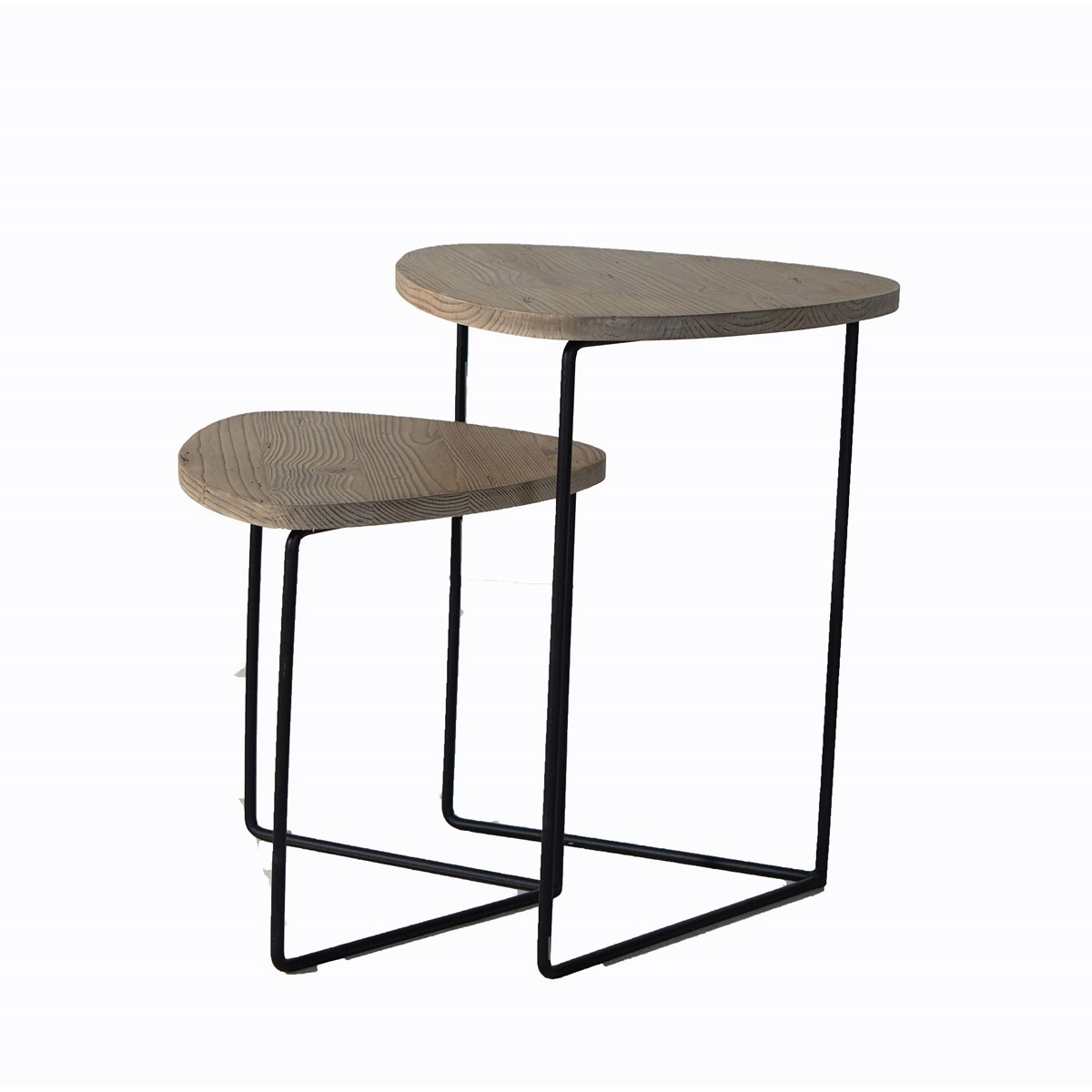 ΤΡΑΠΕΖΙ ΣΑΛΟΝΙΟΥ ΣΕΤ/2 49Χ39Χ50 / 42Χ34Χ36 CM VIEUX BOIS image