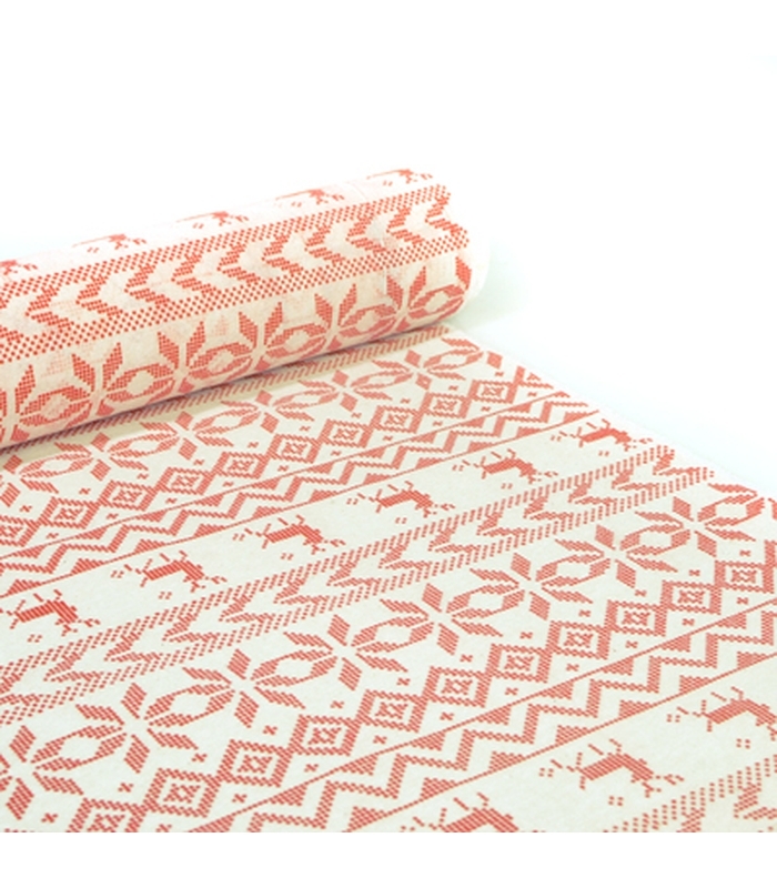 ΥΦΑΣΜΑ 50CMX5M ΛΟΝΕΤΑ PIXEL DEER - ΚΟΚΚ/ΜΠΕΖ image