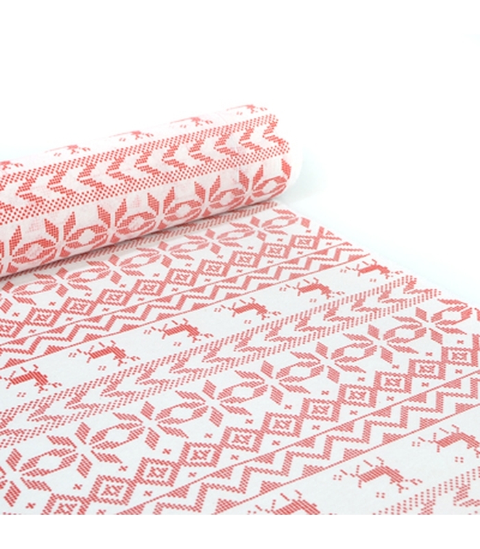 ΥΦΑΣΜΑ 50CMX5M ΛΟΝΕΤΑ PIXEL DEER - ΚΟΚΚΙΝΟ/ΛΕΥΚΟ image