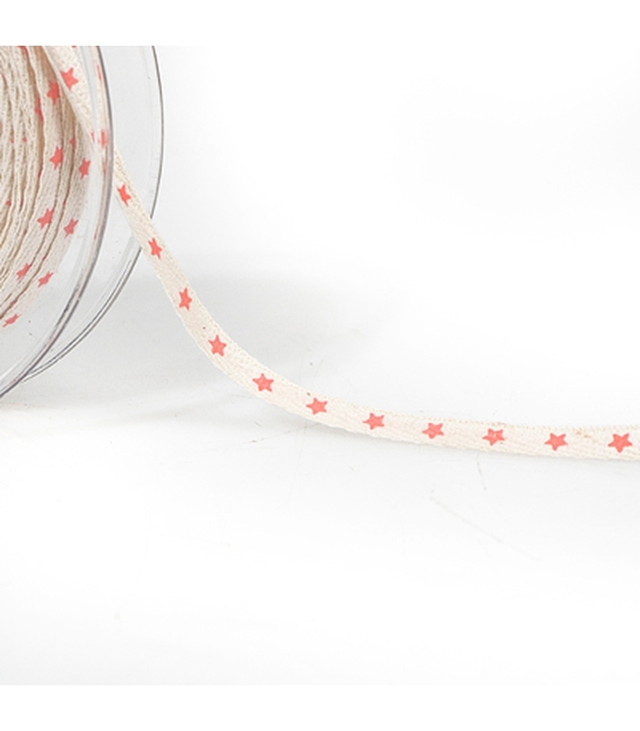 ΚΟΡΔΕΛΑ 6MMX23M ΜΠΕΖ ΨΑΡΟΚΟΚΚΑΛΟ ΜΕ ΚΟΚΚΙΝΑ ΑΣΤΕΡΑΚΙΑ image