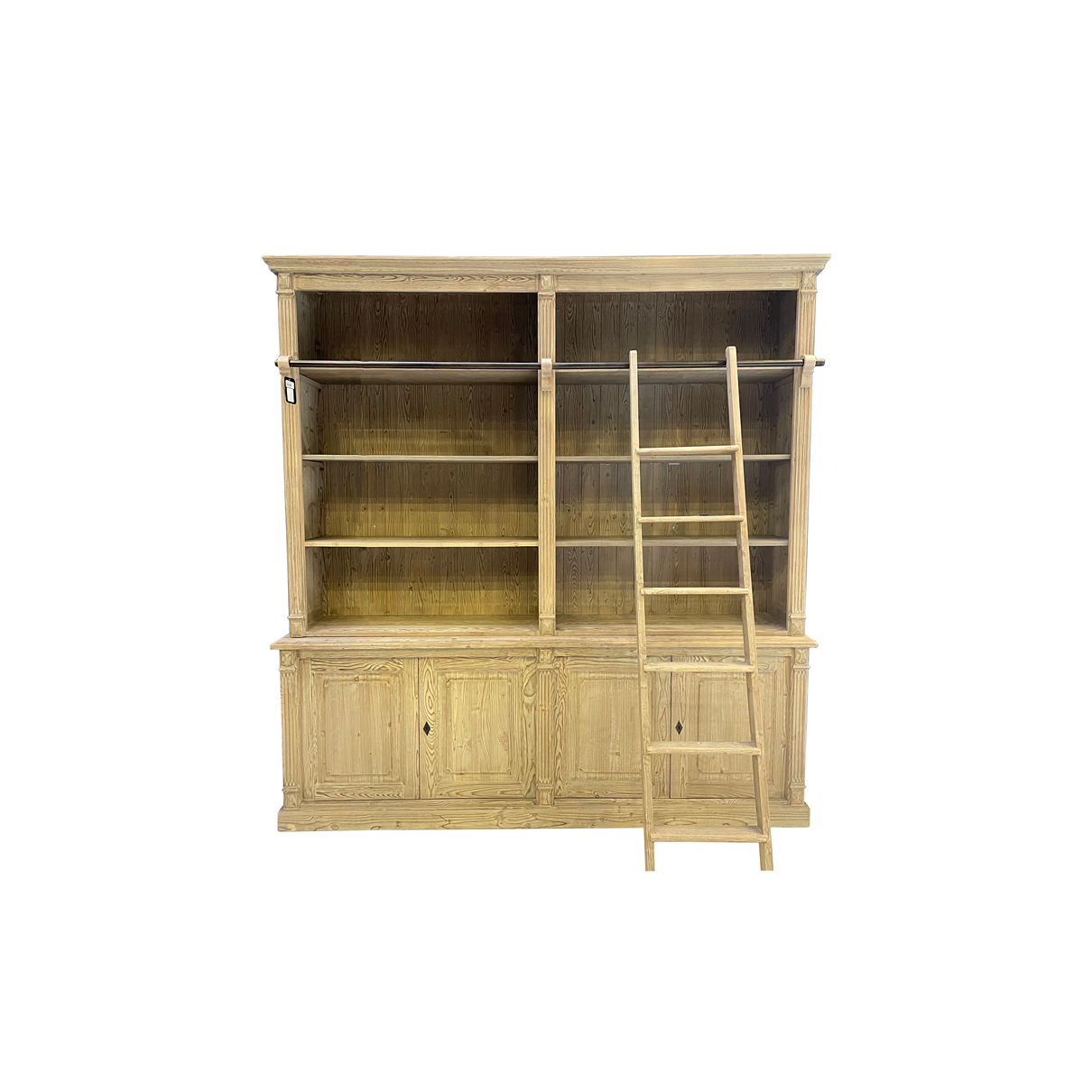 ΒΙΒΛΙΟΘΗΚΗ 220X50X227 CM VIEUX BOIS ΜΕ ΣΚΑΛΑ image