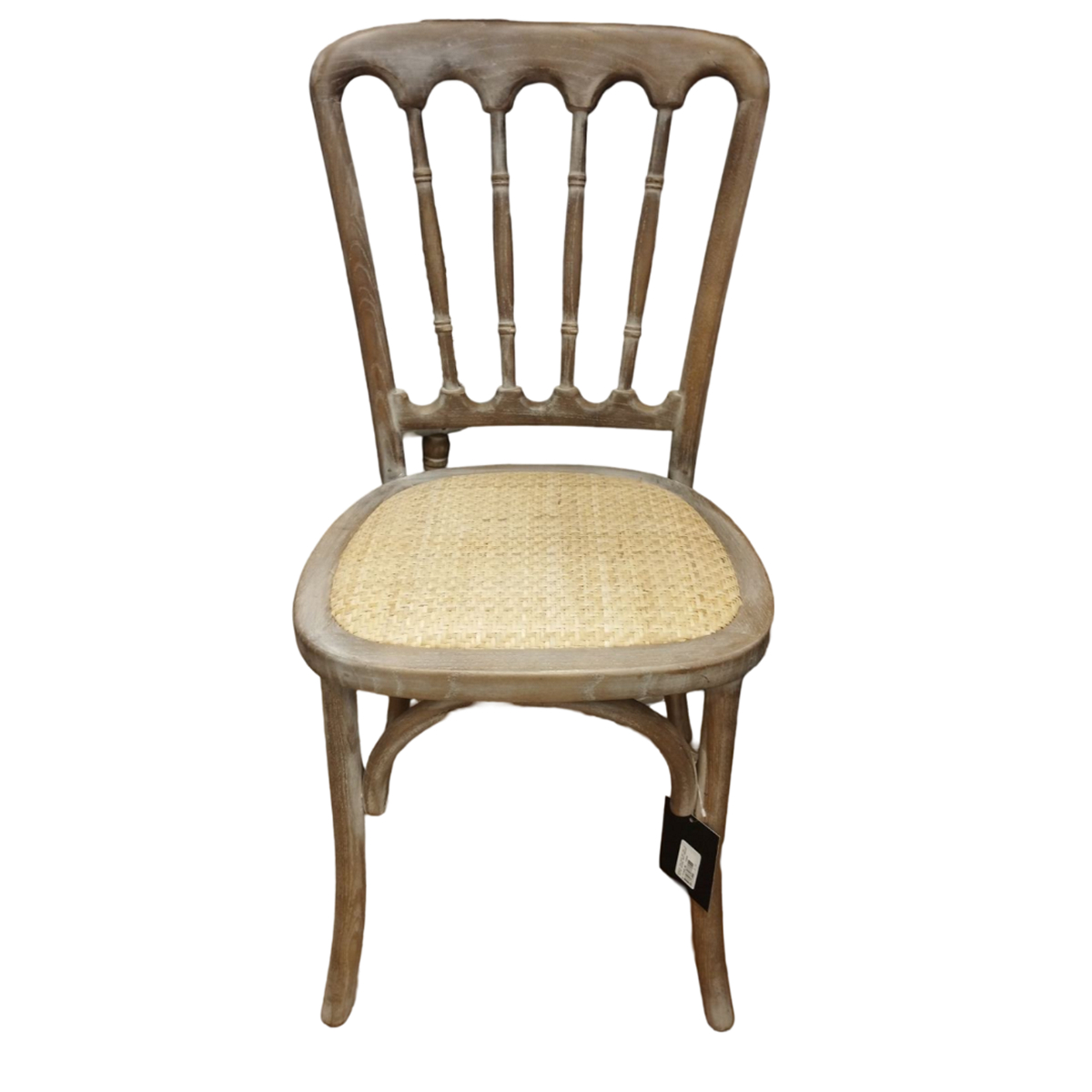 ΚΑΡΕΚΛΑ TOON WOOD ANT.GREY W/RATTAN NATURAL SEAT W45xD46xH40/92CM image