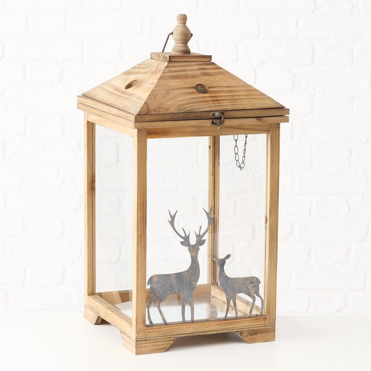 ΦΑΝΑΡΙ Trient ΞΥΛΟ ΦΥΣΙΚΟ ΜΕ ΤΑΡΑΝΔΟΥΣ 33Χ30Χ60cm 20-25-766 image