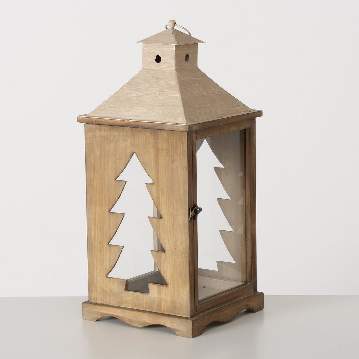 ΦΑΝΑΡΙ Set/2 Lungau ΞΥΛΟ ΦΥΣΙΚΟ ΜΕΤΑΛΛΟ ΕΚΡΟΥ 24x24x54cm 20-25-796 image