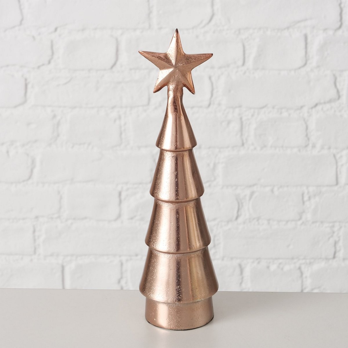 ΔΕΝΤΡΟ ΧΡΙΣΤΟΥΓ ΔΙΑΚΟΣΜΗΤΙΚΟ ΡΟΖ ΧΡΥΣΟ ΑΛΟΥΜΙΝΙΟ Cioppi 26Χ7cm 20-25-848 image