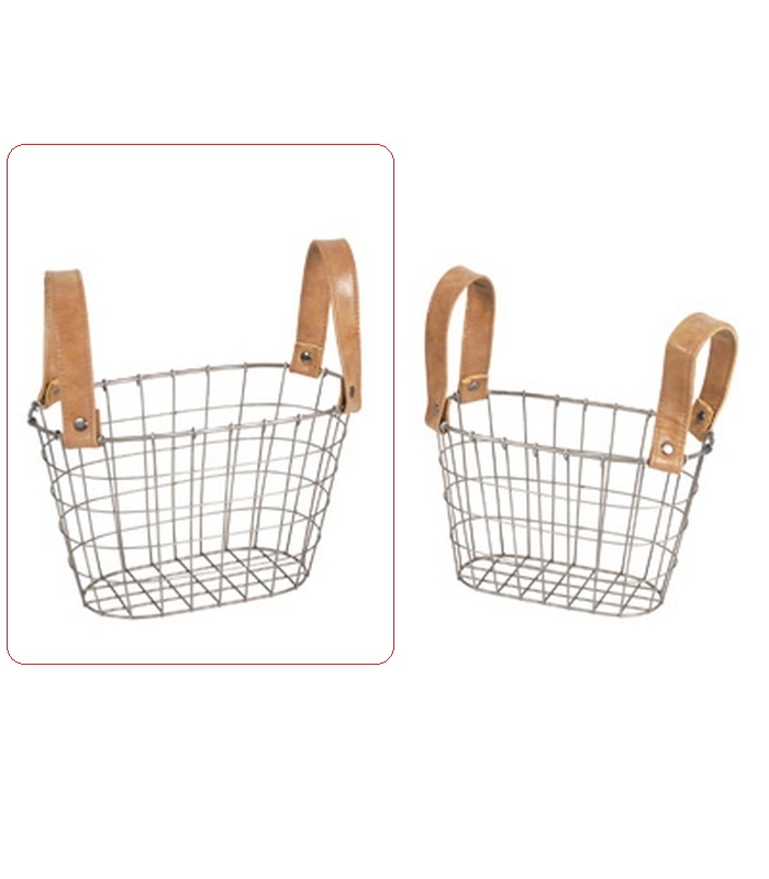 ΚΑΛΑΘΙ ΜΕΤΑΛΛΙΚΟ ΜΕ ΔΕΡΜΑΤΙΝΟ ΧΕΡΟΥΛΙ ΜΕΓΑΛΟ 27Χ15Χ16.50 CM 20-76-332 image