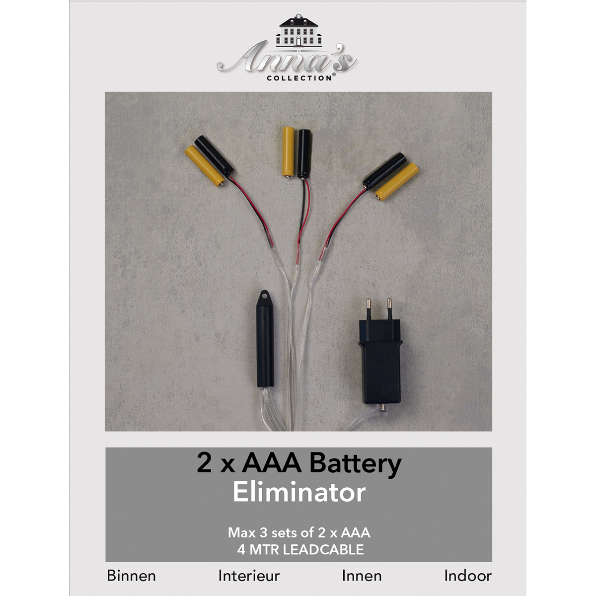 3 ΜΕΤΑΣΧΗΜΑΤΙΣΤΕΣ ΕΝΑΝΤΙ ΜΠΑΤΑΡΙΑΣ 2XAAA BATTERY TRANSFORMER 3.2V (3X2AAA) - 4MTR CLEAR ΚΑΛΩΔΙΟ - IP20 TRANSFORMER image