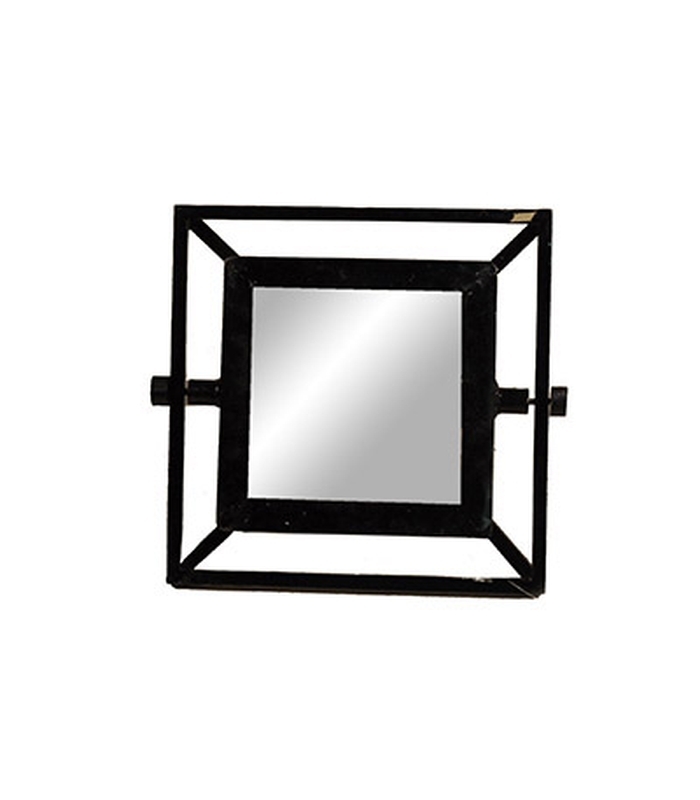 ΚΑΘΡΕΠΤΗΣ 33Χ31Χ16 CM ΜΕΤΑΛΛΙΚΟΣ ΜΑΥΡΟΣ ΤΕΤΡΑΓΩΝΟΣ ΜΙΚΡΟΣ image