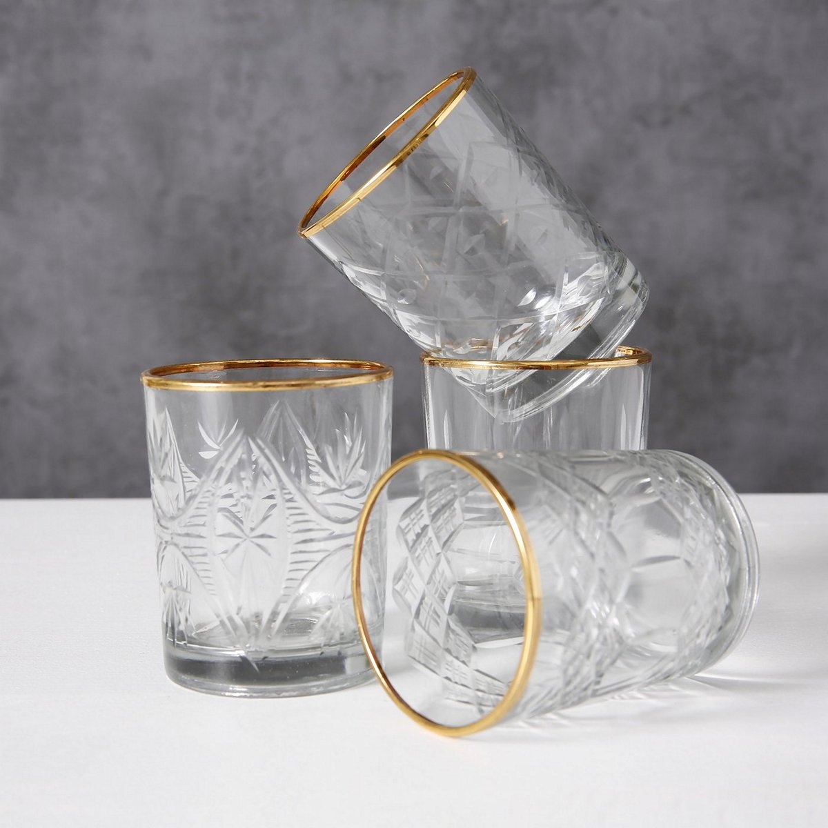 ΠΟΤΗΡΙΑ ΜΕ ΧΡΥΣΗ ΡΙΓΑ Zynthia 4/ass H10 ΓΥΑΛΙ image