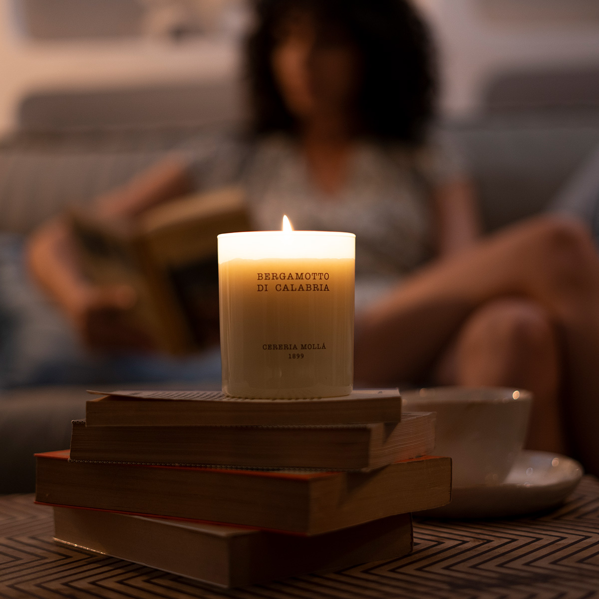 ΚΕΡΙ ΦΥΤΙΚΟ ΣΕ ΓΥΑΛΙΝΟ ΠΟΤΗΡΙ ivory 230GR 50hr άρωμα bergamotto di calabria image