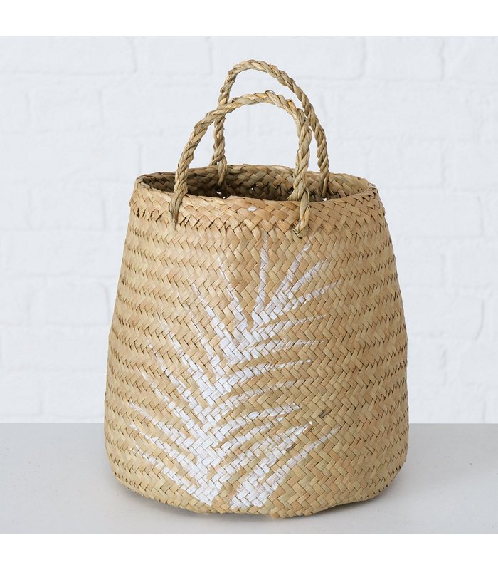 ΚΑΛΑΘΙ Lieka ΣΧΕΔΙΟ ΛΕΥΚΗ ΦΤΕΡΗ H31 D22cm Θαλασσόχορτο 20-95-607 L0 W0 H31 D22cm image