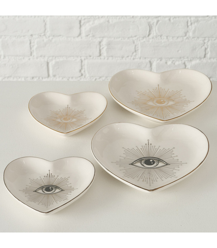 ΠΙΑΤΟ ΚΑΡΔΙΑ 2/ass ΣΧΕΔΙΟ ΜΑΤΙ Magic D17cm ΛΕΥΚΟ/ΑΣΗΜΙ/ΧΡΥΣΟ Dolomite 20-96-188 H2 D17cm image