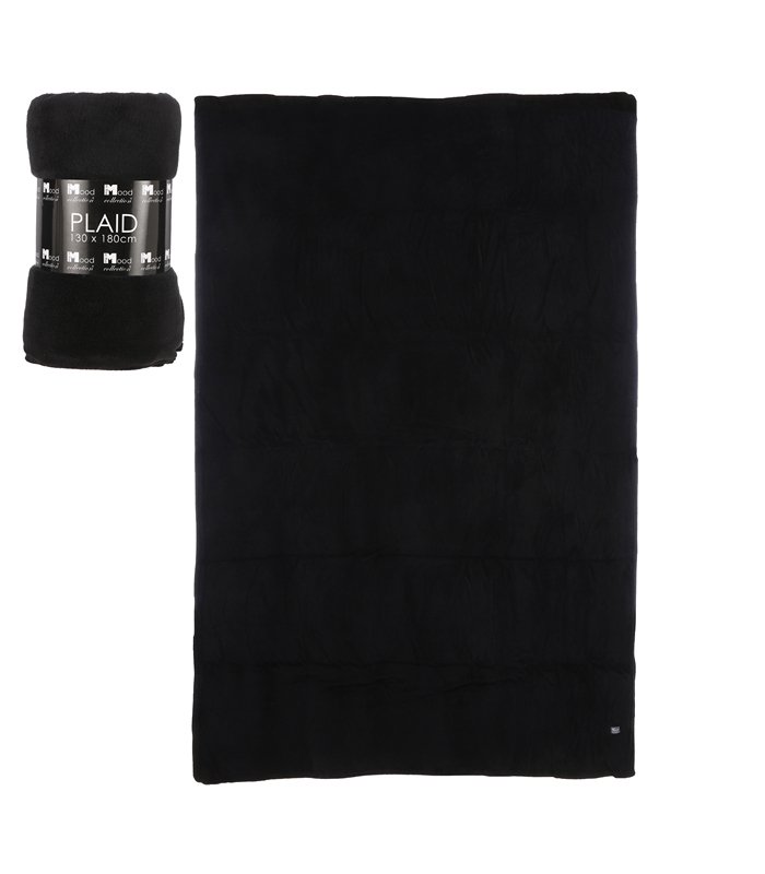 ΚΟΥΒΕΡΤΑ/ΡΙΧΤΑΡΙ FLEECE ΜΑΥΡΗ - 180xw130cm image