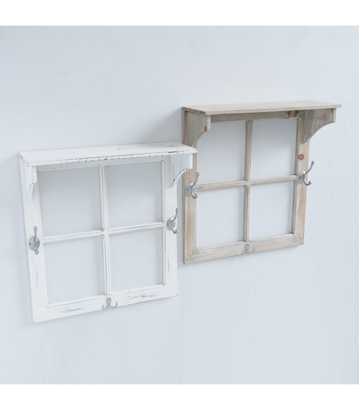 ΚΡΕΜΑΣΤΡΑ 2/ASS ΠΑΡΑΘΥΡΟ ΛΕΥΚΟ ΜΠΕΖ ΜΕ ΡΑΦΙ Castle 20Χ50Χ55cm image