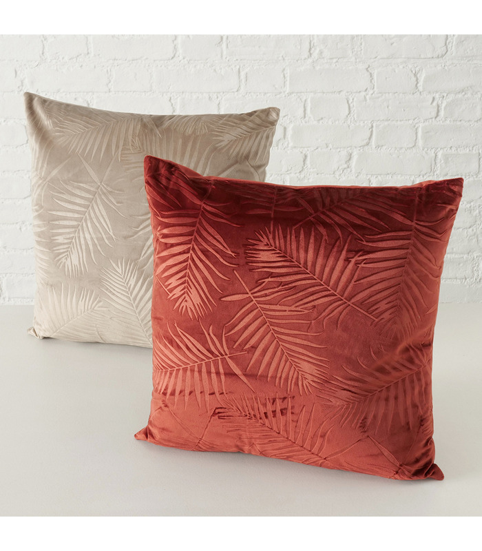 ΜΑΞΙΛΑΡΙ 2/ASS ΑΝΑΓΛΥΦΟ ΦΥΛΛΑ ΜΠΕΖ ΚΕΡΑΜΙΔΙ Livara Polyester satin 100% image