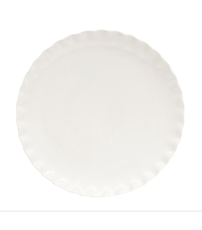 ΠΙΑΤΟ ΦΑΓΗΤΟΥ ΜΕ ΚΥΜΑΤΙΣΤΟ ΤΕΛΕΙΩΜΑ 26εκ ΠΟΡΣΕΛΑΝΗ ONDE ΑΣΠΡΟ image