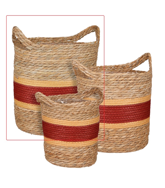 ΚΑΛΑΘΙ ΦΥΣΙΚΟ/ΣΚ.ΚΟΚΚΙΝΟ ΣΤΡΟΓΓ Lieto Θαλασσόχορτο h33xd31cm image