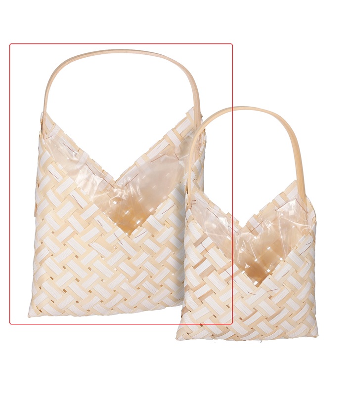 ΤΣΑΝΤΑ-ΚΑΛΑΘΙ ΠΛΕΚΤΟ ΛΕΥΚΟ ΡΑΤΤΑΝ Formial l32xw17xh46cm 20-99-237 image