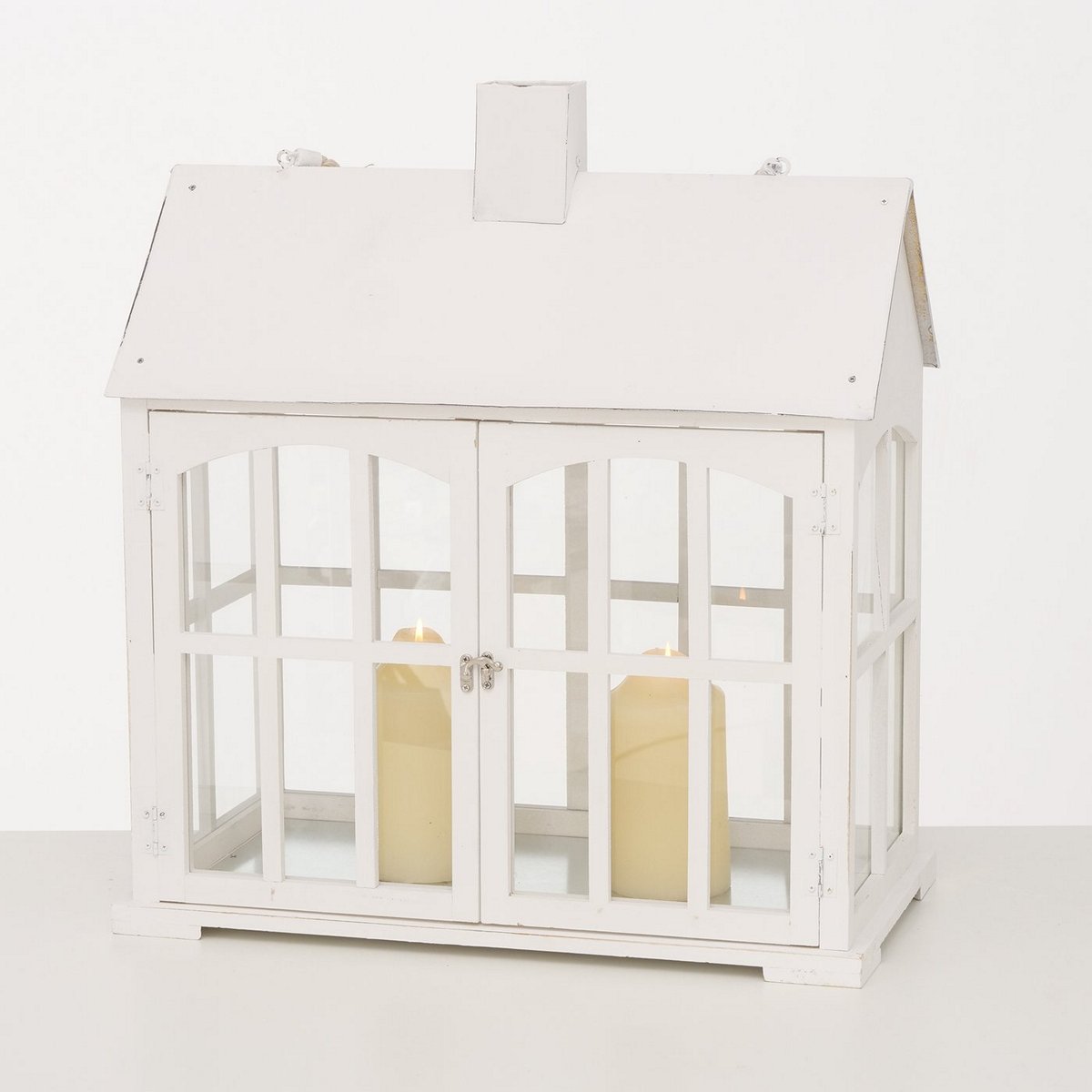 ΦΑΝΑΡΙ ΣΠΙΤΙ Stuga L55 W30 H63cm ΛΕΥΚΟ ΜΕΤΑΛΛΟ 20-23-306 image