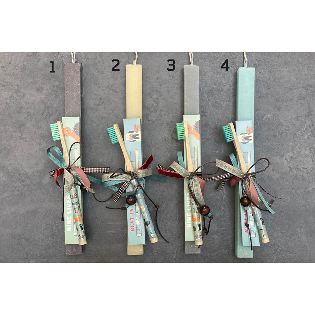 ΛΑΜΠΑΔΑ ΤΕΤΡΑΓΩΝΗ ASS/4 ΜΩΒ/ΕΚΡΟΥ/ΓΚΡΙ/ΣΙΕΛ ΜΕ ΟΔΟΝΤΟΒΟΥΡΤΣΑ image