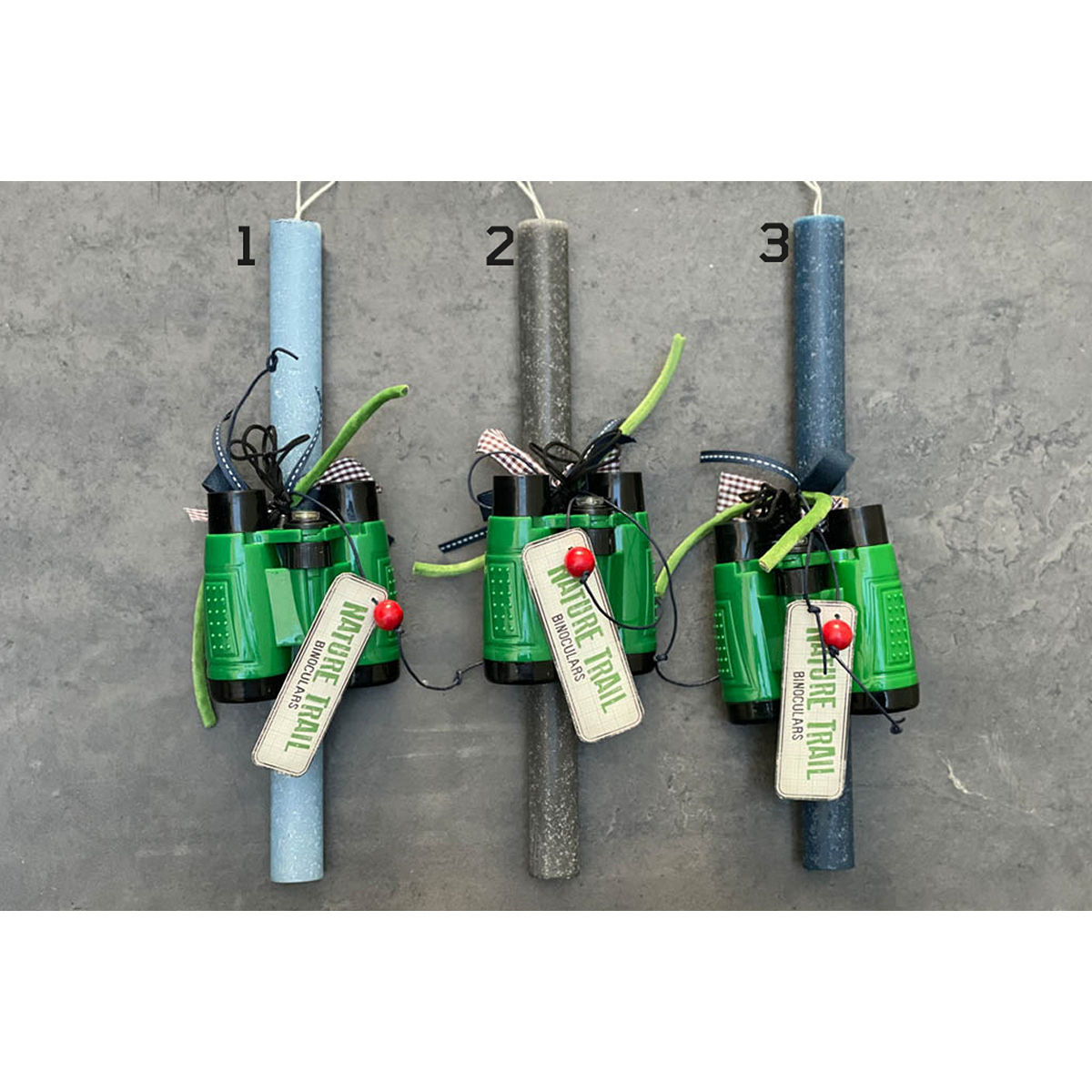 ΛΑΜΠΑΔΑ ΣΤΡΟΓΓΥΛΗ ASS/3 ΣΙΕΛ/ΜΠΛΕ/ΓΚΡΙ ΜΕ ΚΥΑΛΙΑ image