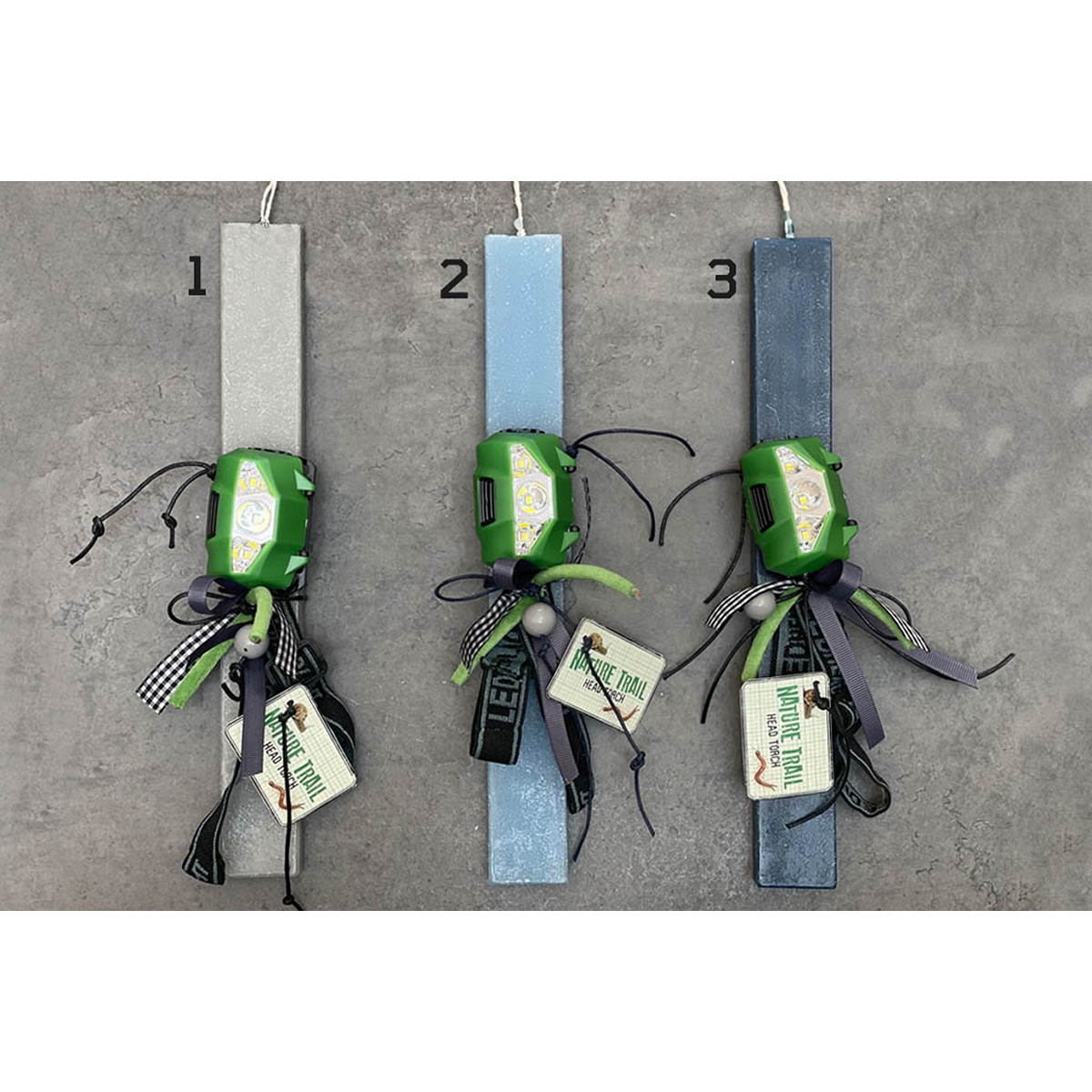 ΛΑΜΠΑΔΑ ΠΛΑΚΕ ASS/3 ΓΚΡΙ/ΣΙΕΛ/ΜΠΛΕ ΜΕ ΦΑΚΟ ΚΕΦΑΛΙΟΥ image