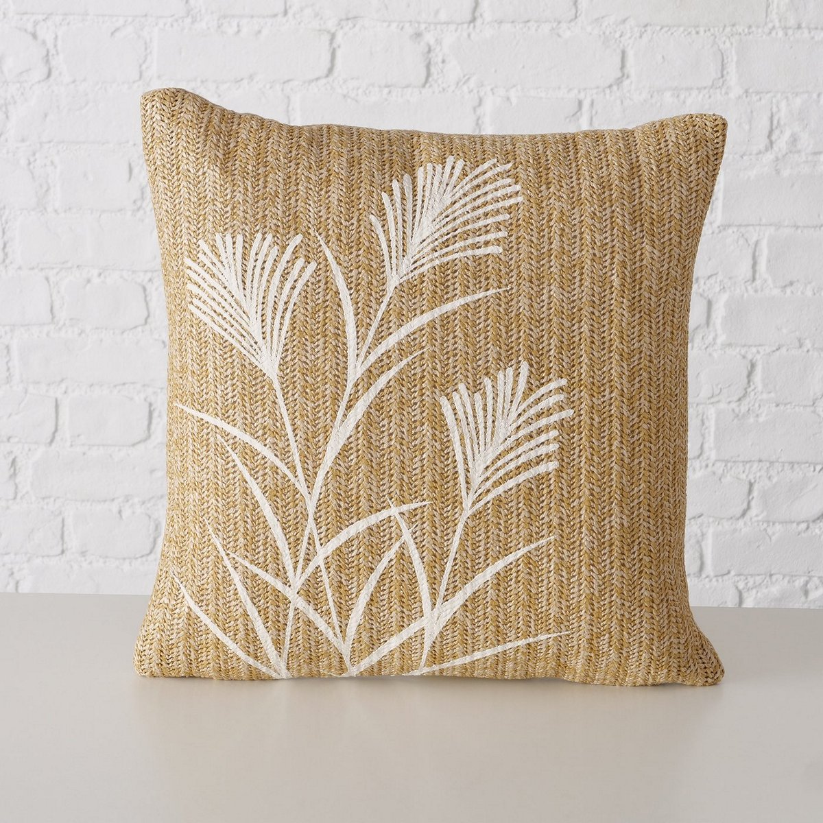 ΜΑΞΙΛΑΡΙ Caio 40Χ40Χ5cm Cotton 100% ΦΥΣΙΚΟ ΛΕΥΚΟ image