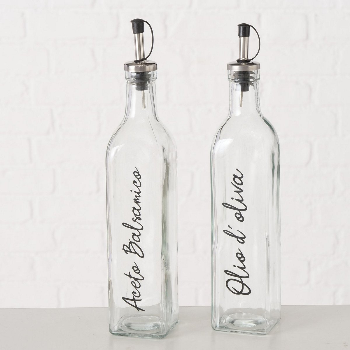 ΜΠΟΥΚΑΛΙ 2/ass ΛΑΔΙ/ΞΥΔΙ Dolce Vita 500ml H29cm ΓΥΑΛΙ image