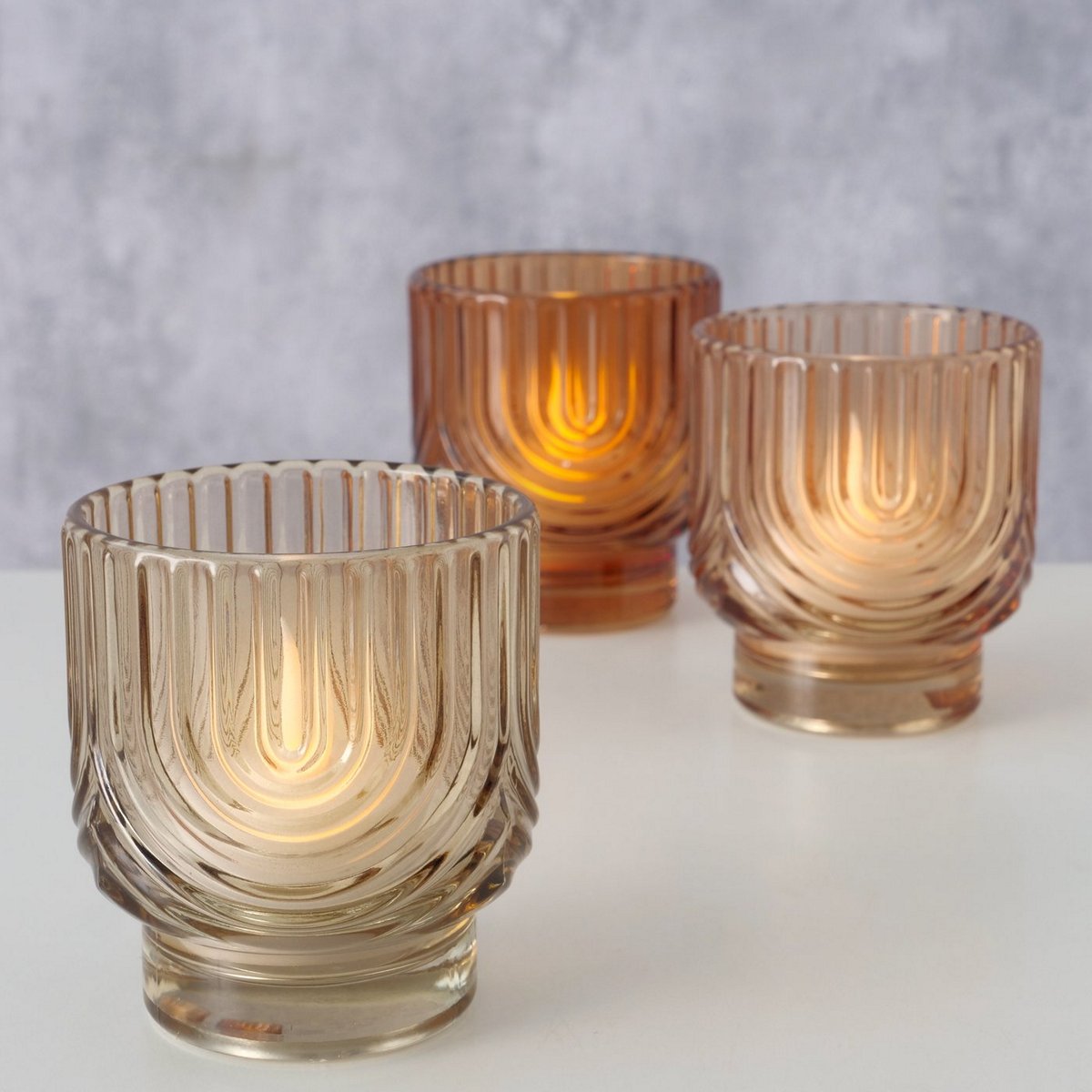 ΚΗΡΟΠΗΓΙΟ 3/ass ΚΑΦΕ Arcy H8cm D7cm ΓΥΑΛΙ image