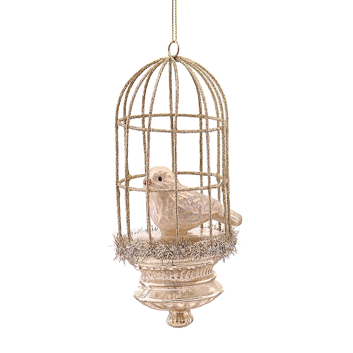 ΣΤΟΛΙΔΙ ΚΛΟΥΒΙ ΜΕ ΠΟΥΛΙ ΧΡΥΣΟ 10cm ΓΥΑΛΙ image