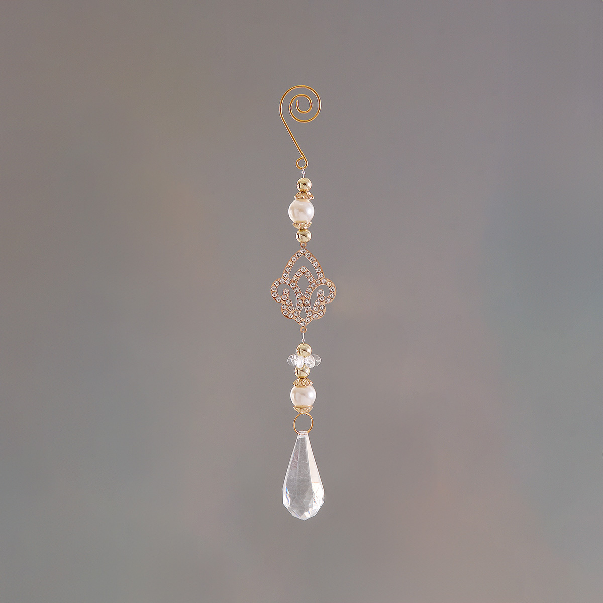 ΣΤΟΛΙΔΙ ΧΡΥΣΟ ΜΕ ΠΕΡΛΕΣ ΚΡΥΣΤΑΛΛΟ 22cm image