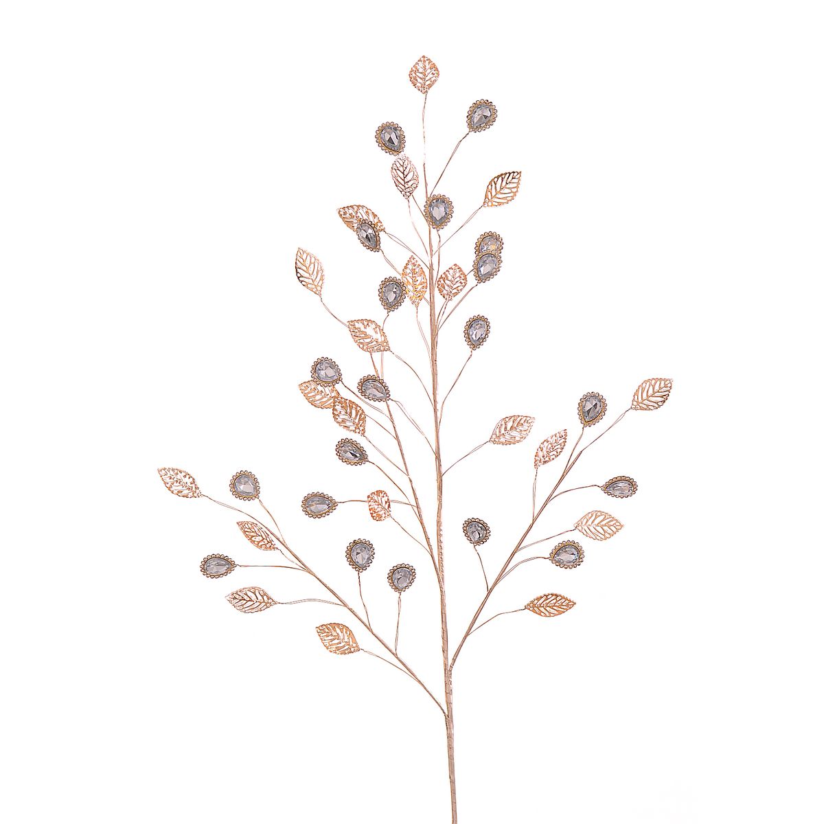 ΚΛΑΔΙ ΜΕ ΦΥΛΛΑ ΧΡΥΣΟ ΑΣΗΜΙ 73cm image