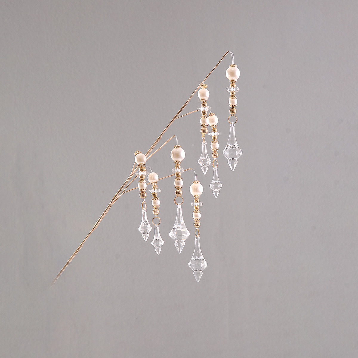 ΚΛΑΔΙ ΧΡΥΣΟ ΜΕ ΚΡΕΜΑΣΤΟΥΣ ΣΤΑΛΑΚΤΙΤΕΣ 66cm image