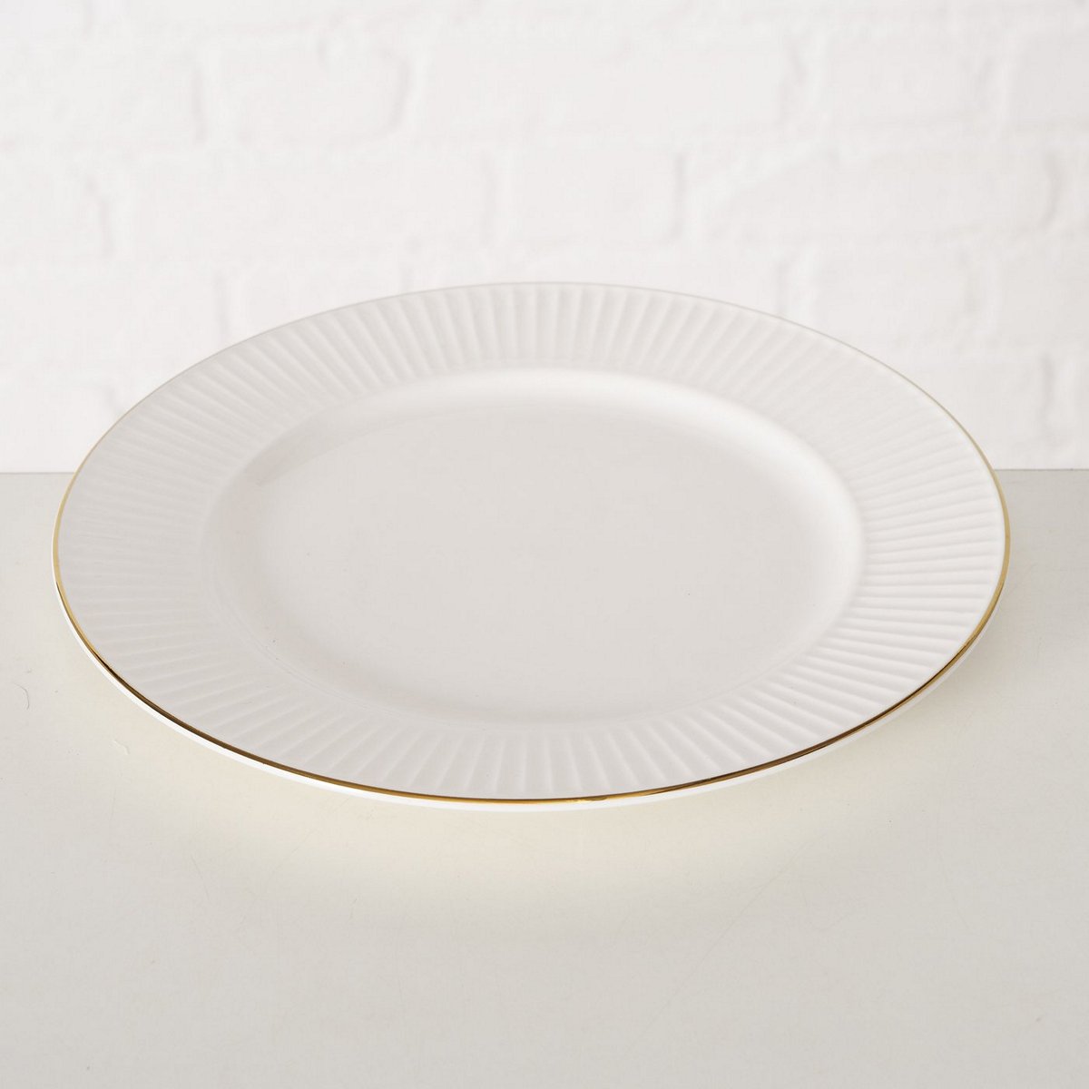 ΠΙΑΤΟ ΦΡΟΥΤΟΥ Kelly D20cm ΛΕΥΚΟ ΧΡΥΣΗ ΡΙΓΑ New Bone ΚΕΡΑΜΙΚΟ image