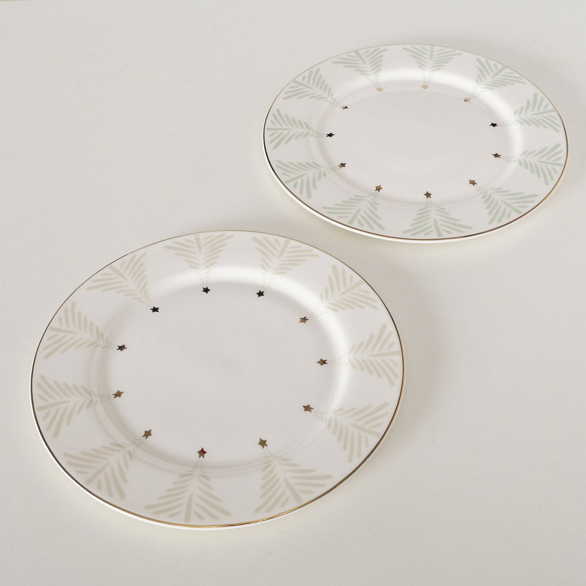 ΠΙΑΤΟ 2/ass ΣΧΕΔΙΟ ΧΡΙΣΤΟΥΓ ΔΕΝΤΡΟ ΜΠΕΖ ΠΡΑΣΙΝΟ D27cm Scarlett ΛΕΥΚΗ ΠΟΡΣΕΛΑΝΗ image