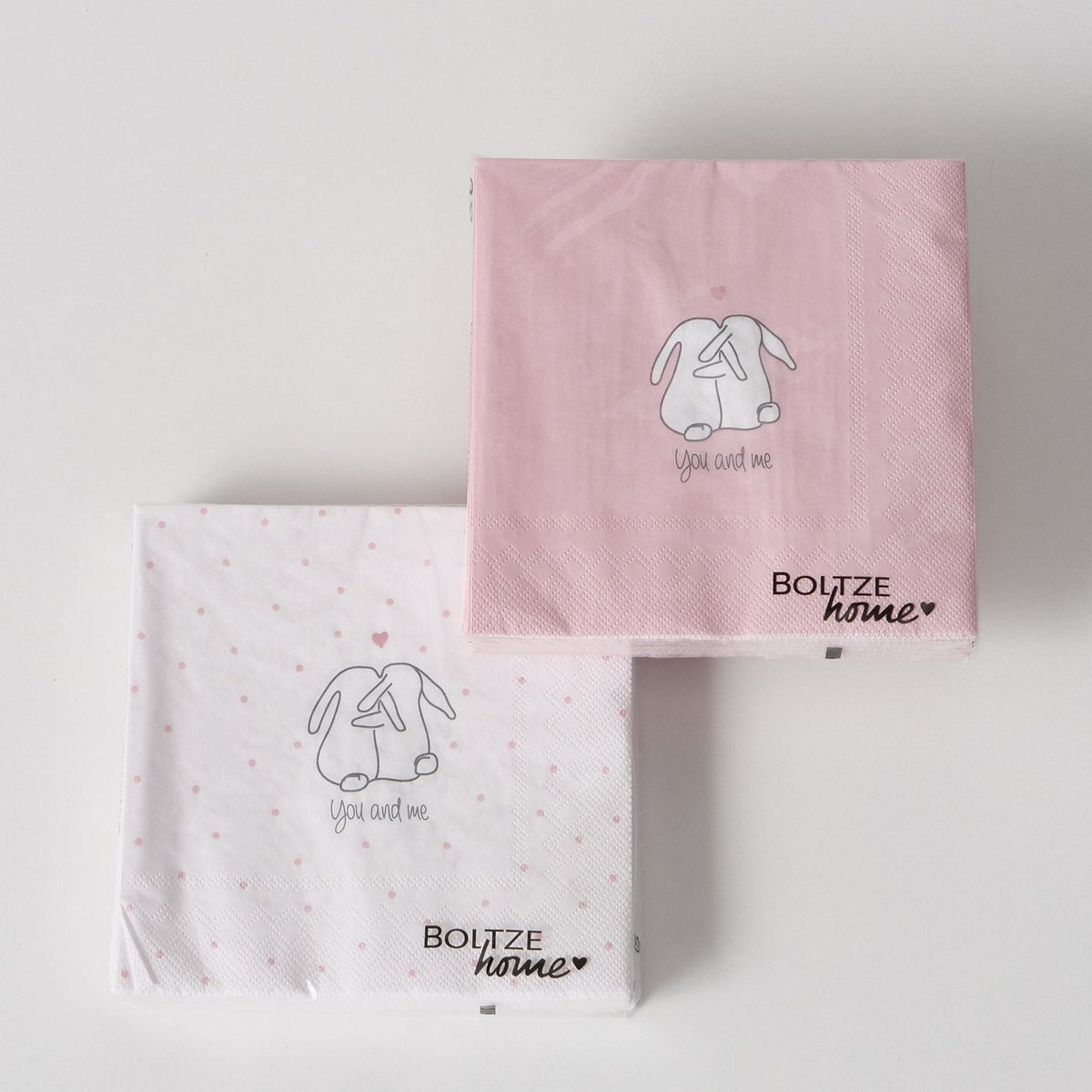 ΧΑΡΤΟΠΕΤΣΕΤΕΣ 2/ass You&me Rabbit 20τμχ ΡΟΖ ΛΕΥΚΟ image