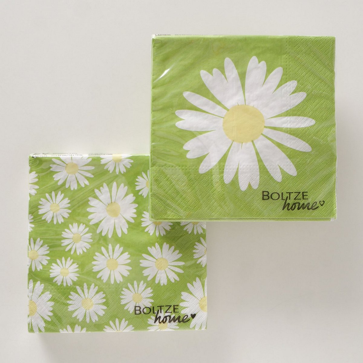 ΧΑΡΤΟΠΕΤΣΕΤΕΣ 2/ass ΣΧΕΔΙΟ ΜΑΡΓΑΡΙΤΑ Daisie 20τμχ Λουλουδάτο ΛΕΥΚΟ ΠΡΑΣΙΝΟ image