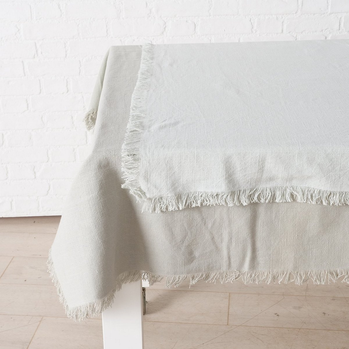 ΤΡΑΠΕΖΟΜΑΝΤΗΛΟ 2/ass Lenea ΓΚΡΙ / ΑΝ ΓΚΡΙ 192Χ142Χ1cm cotton image