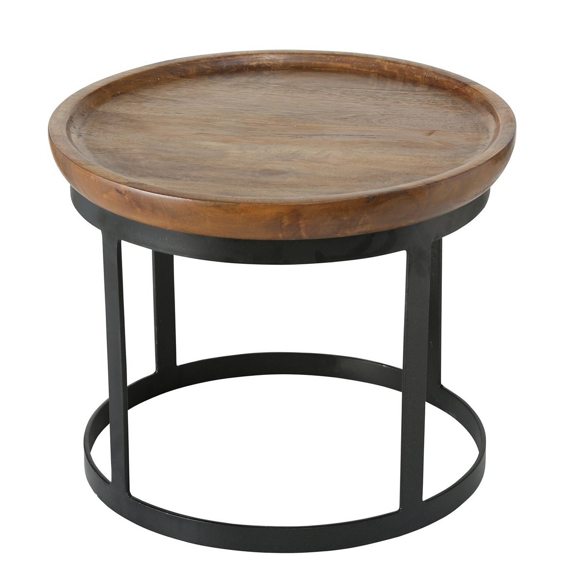 ΤΡΑΠΕΖΙ ΒΟΗΘΗΤΙΚΟ ΞΥΛΟ ΜΕΤΑΛΛΟ D43cm H35cm 20-83-632 image