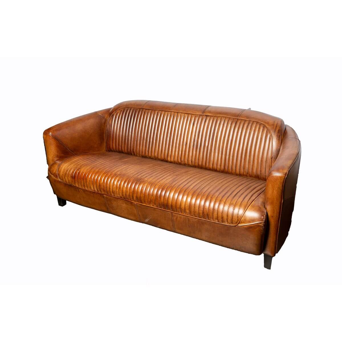 ΚΑΝΑΠΕΣ ΔΕΡΜΑΤΙΝΟΣ 175Χ86Χ68 CM ΧΡΩΜΑ HAVANNA image